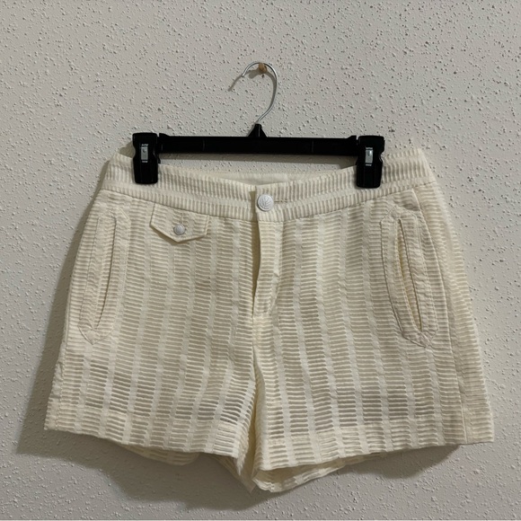 Rag and Bone Textured Off-White Linen Shorts - Size 4 - Picture 1 of 11